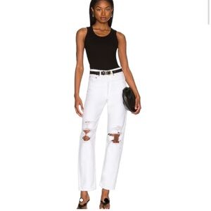 Agolde 90s mid rise loose jeans vanish white distressed size 27 NWT
